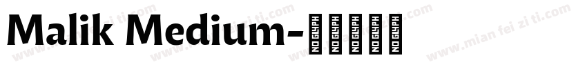 Malik Medium字体转换